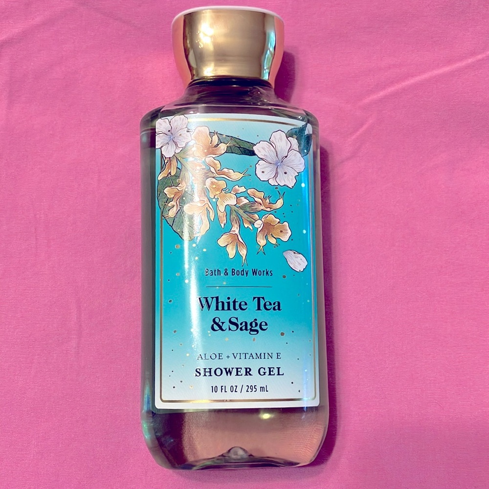 NWT Bath and Body Works White Tea & Sage Shower Gel 10 oz